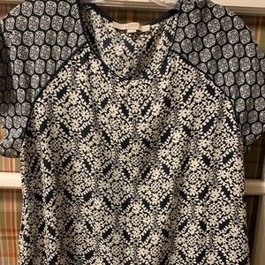 Loft Blue Paisley Shirt